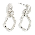 Wholesale twisted Knot Link Drop Earrings sculpted organic loops interlock moder
