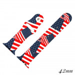 Wholesale american flag print silicone watch band smart watches Fits mm smart wa