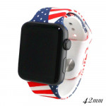 Wholesale american flag print silicone watch band smart watches Fits mm smart wa