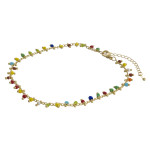 Wholesale beaded anklet plastic bead details gold accents diameter Fits up ankle