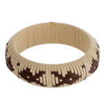 Wholesale rattan woven wrapped bangle bracelet western inspired pattern diameter