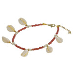 Wholesale beaded anklet puka shell accents diameter Fits up ankle