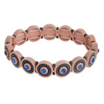 Wholesale rhinestone encased bulls eye beaded stretch bracelet diameter unstretc