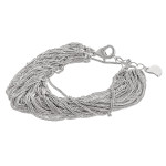 Wholesale multi strand curb chain link bracelet lobster clasp closure diameter F
