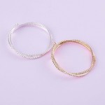 Wholesale twisted cubic zirconia tennis inspired cuff bracelet diameter Fits up