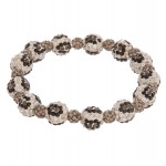 Wholesale black white rhinestone leopard print stretch bracelet diameter unstret