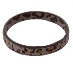 Wholesale genuine leather double sided leopard print cowhide bangle bracelet dia