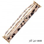 Wholesale interchangeable Leopard Print Beaded Smart Watch Bracelet Fits mm Watc