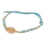 Wholesale miyuki Tila beaded puka shell bolo cord bracelet Ajustable bolo closur