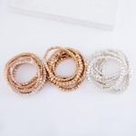 Wholesale multi Block Beaded Stacking Stretch Bracelet Set pcs set mm mm mm Bead