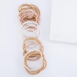 Wholesale beaded Ball Stacking Bracelet Set Worn Gold pcs set mm Bead diameter F