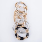 Wholesale heishi Rondelle Beaded Boho Stretch Bracelet Set pcs set diameter unst