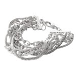 Wholesale chain Link Layered Bracelet diameter Fits up wrist Adjustable Extender
