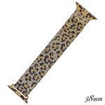 Wholesale interchangeable magnetic metal mesh Cheetah print smart watch band sma