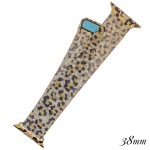 Wholesale interchangeable magnetic metal mesh Cheetah print smart watch band sma