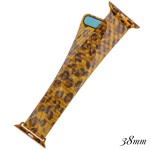 Wholesale interchangeable magnetic metal mesh Leopard print smart watch band sma