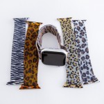Wholesale interchangeable magnetic metal mesh Leopard print smart watch band sma