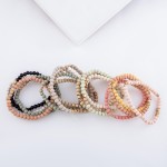 Wholesale set Four Wood Beaded Stretch Bracelets D