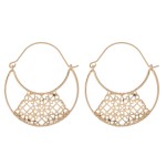 Wholesale brass Filigree Bohemian Hoop Earrings diameter