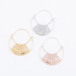 Wholesale brass Filigree Bohemian Hoop Earrings diameter