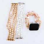 Wholesale interchangeable Multi Steel Disc Beaded Stretch Watch Band Bracelet Sm