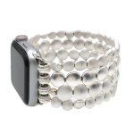 Wholesale interchangeable Steel Disc Beaded Stretch Watch Band Bracelet Smart Wa