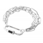 Wholesale chain Link Layered Carabiner Bracelet Screw Lock Closure Carabiner Scr