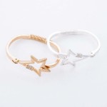 Wholesale rhinestone Carabiner Star Spring Hinge Bangle Bracelet Diameter Fits u