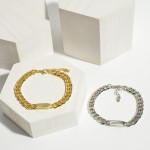 Wholesale curb Chain Bar Bracelet Adjustable Extender