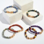 Wholesale semi Precious Beaded Arrow Stretch Bracelet Diameter