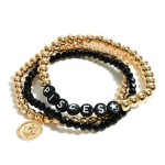 Wholesale set Three Zodiac Themed Beaded Stretch Bracelets Diameter