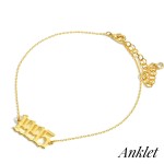 Wholesale gold Dipped Birth Year Anklet Gold Dipped Diameter Extender Long