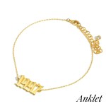 Gold Dipped 1997 Birth Year Anklet.

- Gold Dipped
- Approximately 3" in Diameter
- Extender Approximately 2" Long