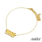 Gold Dipped 1998 Birth Year Anklet.

- Gold Dipped
- Approximately 3" in Diameter
- Extender Approximately 2" Long