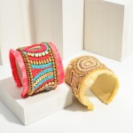 Wholesale beaded Cuff Bracelet Fringe Accents Diameter