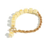 Wholesale porcelain Beaded Chain Link Bracelet Toggle Closure