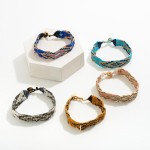 Wholesale flat Beaded Bracelet Button Closure