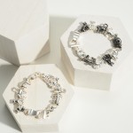 Wholesale silver Linked Metal Cat Charms Bracelet Long