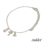 Wholesale dainty Chain Link Anklet Rhinestone Palm Tree Anchor Semi Precious Sto