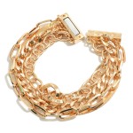 Wholesale multi Strand Chain Link Bracelet Magnetic Clasp