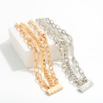 Wholesale multi Strand Chain Link Bracelet Magnetic Clasp