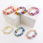 Wholesale soul Sister BFF Stretch Bracelet Set Heishi Beads Stars Heart Bead Ac