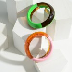 Chunky Color Block Lucite Bangle

- Approximately 2.5" Diameter / 1" Wide