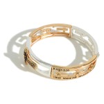 Wholesale john Linked Metal Crosses Stretch Bracelet Diameter