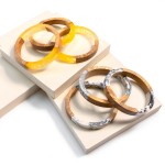 Wholesale set Chunky Wood Resin Bracelet Diameter