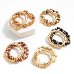 Wholesale stretch Bracelet Gold Black Colored Wood Beads Diameter
