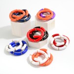 Set Of 3 Stretch Tube Bead Bracelet  

- Approximately 2.5" Diameter  