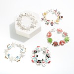 Wholesale silver Linked Ugly Christmas Sweater Charms Bracelet Diameter