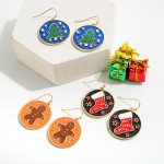 Wholesale enamel Gingerbread Man Drop Earrings L