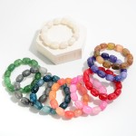 Wholesale chunky Stone Beaded Stretch Bracelet Diameter